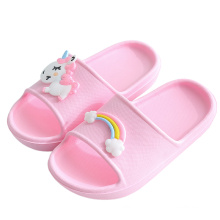 Cartoon Unicorn Slippers Boy Girl Summer Kids Rainbow Indoor Slippers Non-Slip Beach Sandals Toddler Home Shoes Baby Flip Flops
